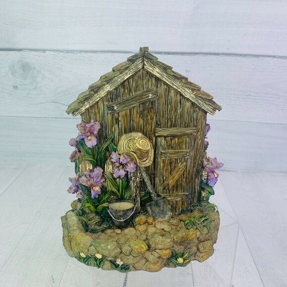 Young FLOWER GARDEN SHED 3D Resin Wall Plaque Free Stand Tabletop 6.5" Figurine - Picture 3 of 9